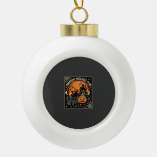 Halloween Mondlicht Katzen Gespenst_2 Keramik Kugel-Ornament