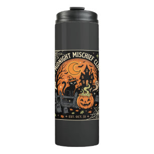 Halloween Mondlicht Katzen Gespenst_2 Thermosbecher