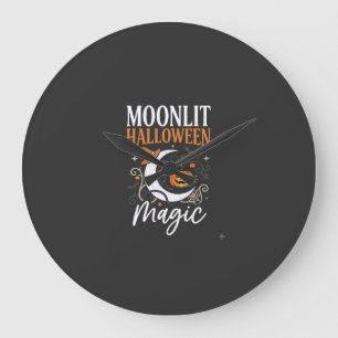 Halloween Mondlicht Oktober Magie Große Wanduhr