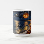 Halloween Mondlicht Strand Kaffeetasse (Mittel)