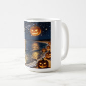 Halloween Mondlicht Strand Kaffeetasse (VorderseiteRechts)