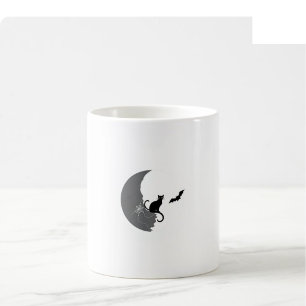 Halloween-Mondphasen-Tasse - Knochen und Holzkohle Kaffeetasse