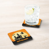 Halloween-Mondschein-Spuk Haus im Graveyard Getränkeuntersetzer (Rechte Seite)