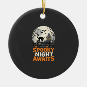 Halloween Mondscheingeister Nacht Keramik Ornament