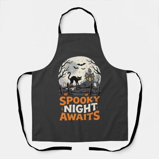 Halloween Mondscheingeister Nacht Schürze (Vorderseite)