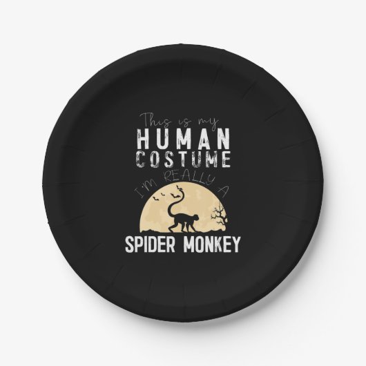 Halloween-Monkey-Creepy-Horror Pappteller (Vorderseite)