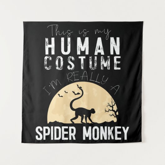 Halloween-Monkey-Creepy-Horror Wandteppich (Vorderseite)