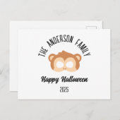 Halloween Monkey Masquerade Kostüm Postkarte (Vorne/Hinten)