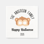 Halloween Monkey Masquerade Kostüm Serviette (Vorderseite)