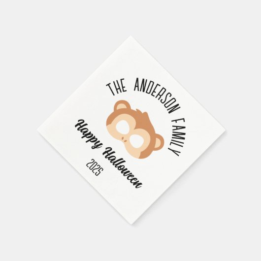 Halloween Monkey Masquerade Kostüm Serviette (Ecke)