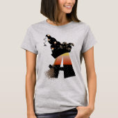 Halloween Monogram Letter A T-Shirt (Vorderseite)