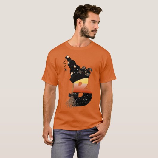 Halloween Monogram Letter B T-Shirt (Vorne ganz)