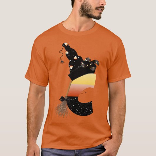 Halloween Monogram Letter C T-Shirt (Vorderseite)