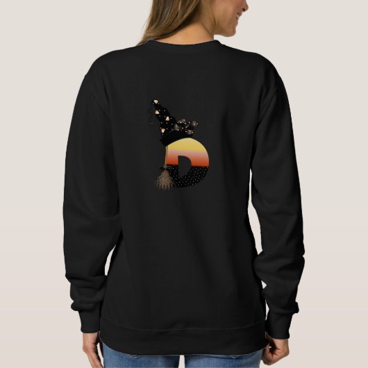 Halloween Monogram Letter D Sweatshirt (Rückseite)
