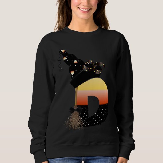 Halloween Monogram Letter D Sweatshirt (Vorderseite)