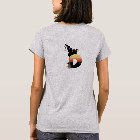 Halloween Monogram Letter D T-Shirt (Rückseite)