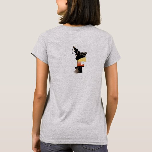 Halloween Monogram Letter F T-Shirt (Rückseite)