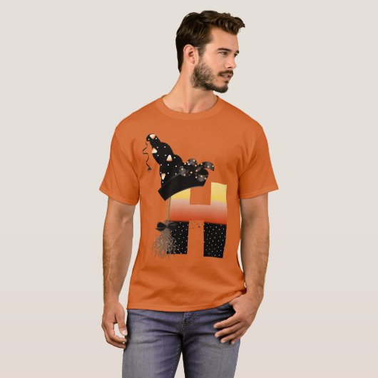 Halloween Monogram Letter H T-Shirt (Vorne ganz)