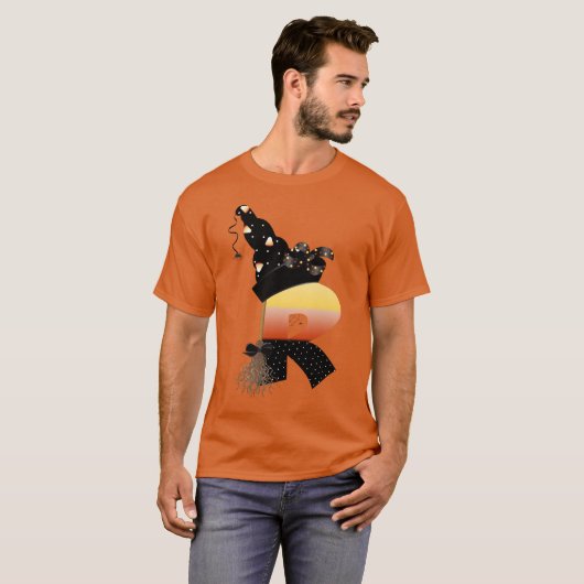 Halloween Monogram Letter R T-Shirt (Vorne ganz)