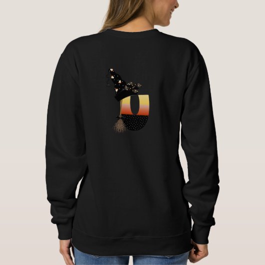 Halloween Monogram Letter U Sweatshirt (Rückseite)