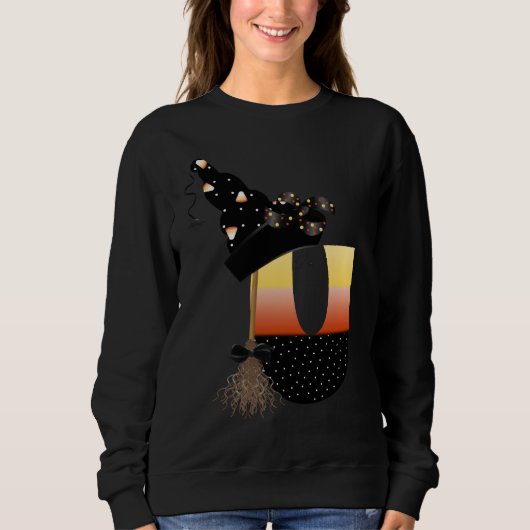Halloween Monogram Letter U Sweatshirt (Vorderseite)