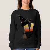 Halloween Monogram Letter V Sweatshirt (Vorderseite)