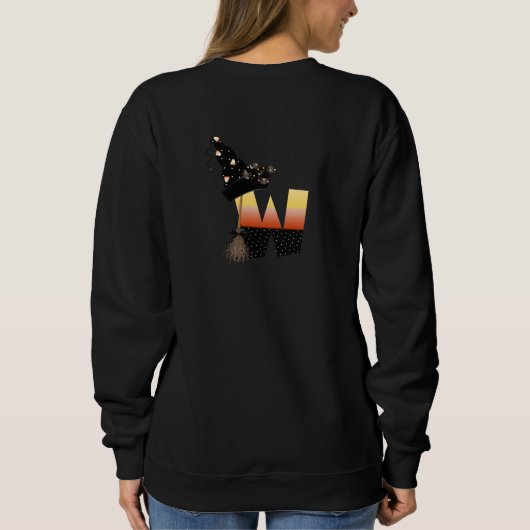 Halloween Monogram Letter W Sweatshirt (Rückseite)