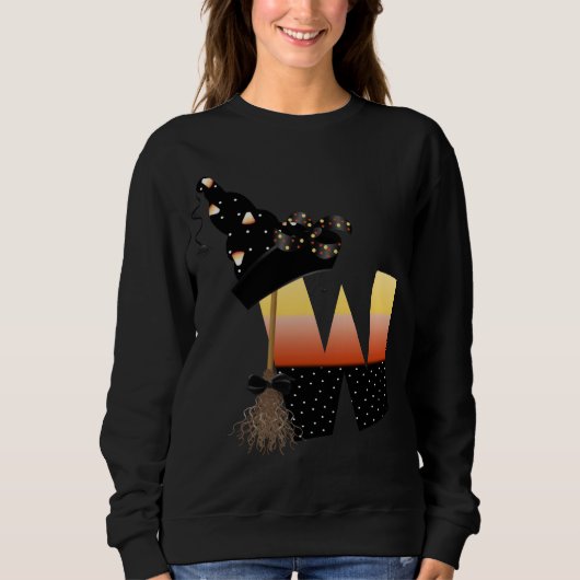 Halloween Monogram Letter W Sweatshirt (Vorderseite)