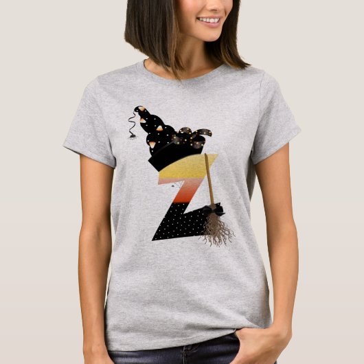 Halloween Monogram Letter Z T-Shirt (Vorderseite)