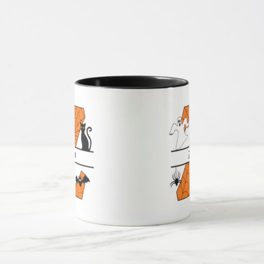 Halloween Monogram Z Ihren Namen hinzufügen Tasse (Zentrum)