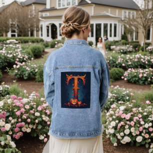 Halloween-Monogramm T Jeansjacke