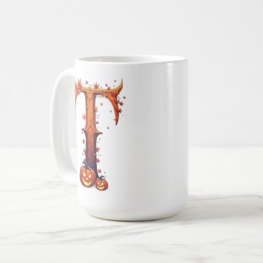 Halloween MonogramT Kaffeetasse (Vorderseite Links)