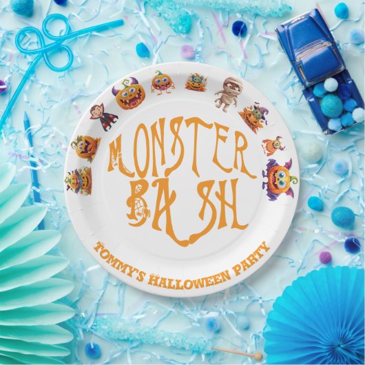 Halloween Monster Bash Pappteller (Party)