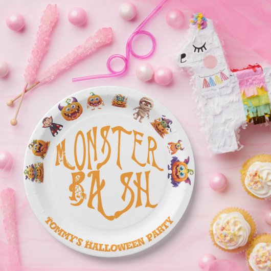 Halloween Monster Bash Pappteller (Party)