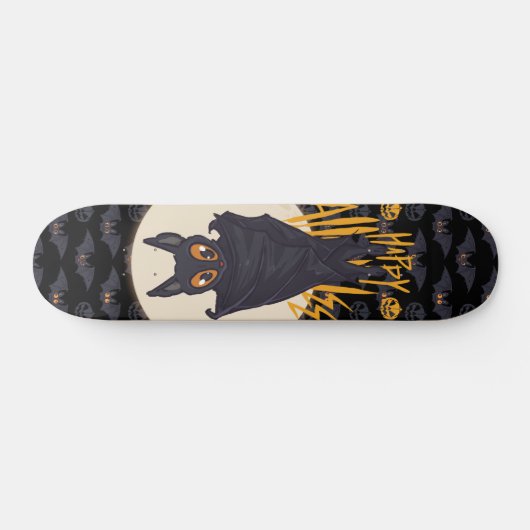 Halloween Monster Bat Skateboard (Horizontal)