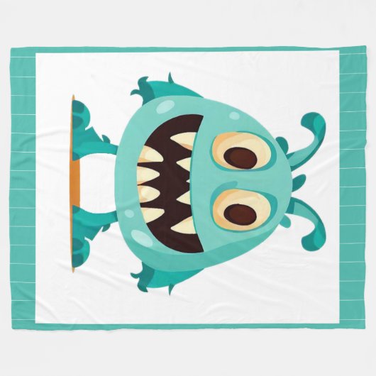 Halloween/Monster/Cartoon Fleecedecke (Vorderseite (Horizontal))