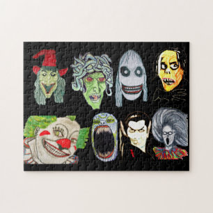 HALLOWEEN MONSTER COLLAGE PUZZLE