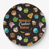 Halloween Monster Cookie macht Spaß Pappteller (Vorderseite)