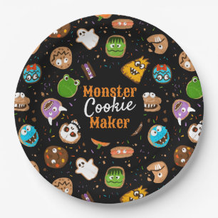 Halloween Monster Cookie macht Spaß Pappteller