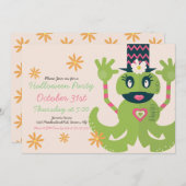 Halloween Monster Costume Party Einladung (Vorne/Hinten)