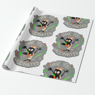 Halloween Monster Creepy Covid Geschenkpapier