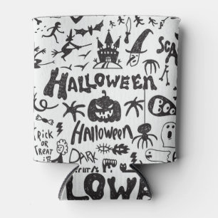 Halloween Monster Doodles Spaß Dosenkühler