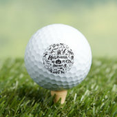 Halloween Monster Doodles Spaß Golfball (Insitu T-Shirt)