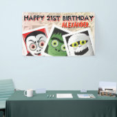 Halloween Monster Fotos Geburtstagsausflug Banner (Messeveranstaltung)