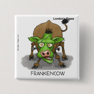 Halloween Monster Funny Cow Geschenke Button