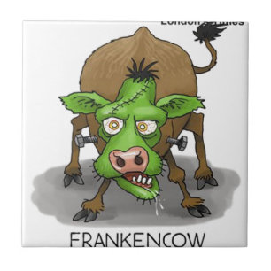 Halloween Monster Funny Cow Geschenke Fliese