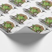 Halloween Monster Funny Cow Geschenke Geschenkpapier (Ecke)