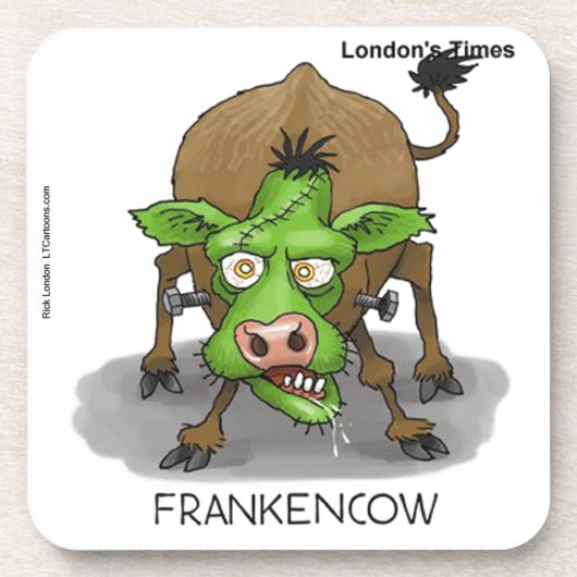 Halloween Monster Funny Cow Geschenke Getränkeuntersetzer (Vorderseite)