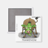 Halloween Monster Funny Cow Geschenke Magnet (Vorderseite/Rückseite)