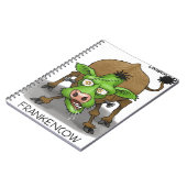 Halloween Monster Funny Cow Geschenke Notizblock (Linke Seite)